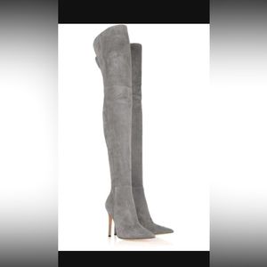 Knee high suede boots